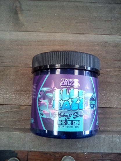 Haze blue razz midnight blend gummies