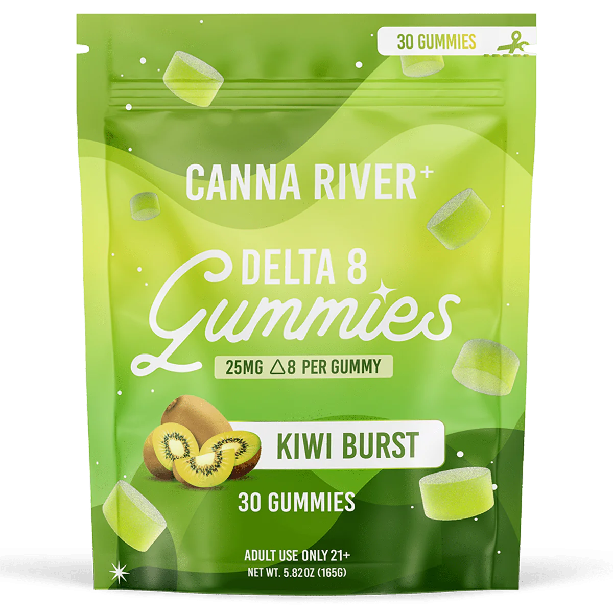 Canna River Delta 8 Gummies Kiwi Burst