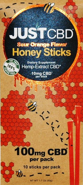 JUST CBD Sour Orange Honey Sticks